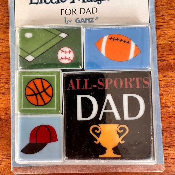 Vintage Ganz Little Magnets for Dad Sports Football Softball Coach Hat 5 Piece - Picture 4 of 12